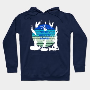 Kitesurfers Be Up With The Boards Retro Style Hoodie